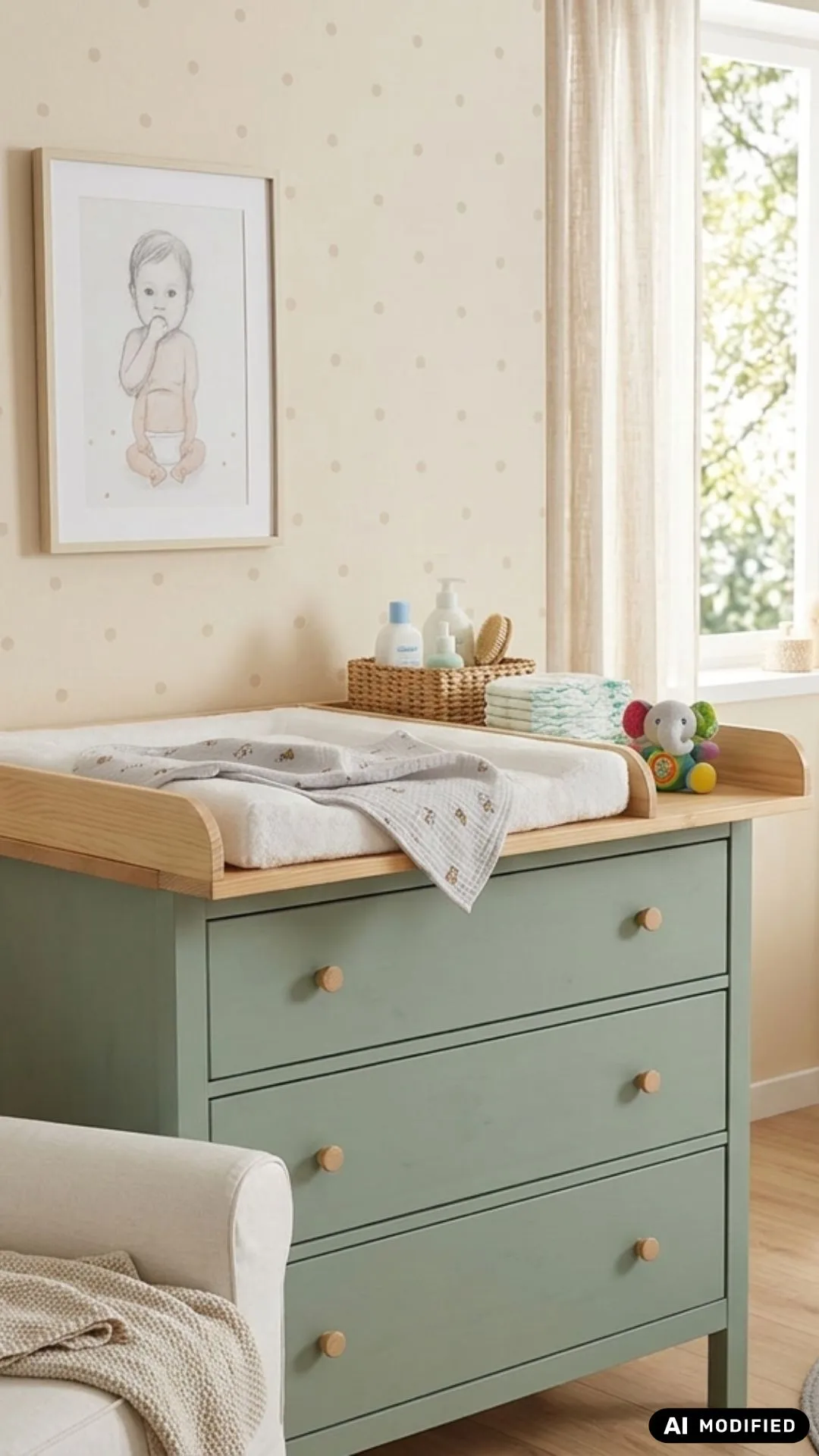 Kommode HEMNES mit Wickelaufsatz Pelle