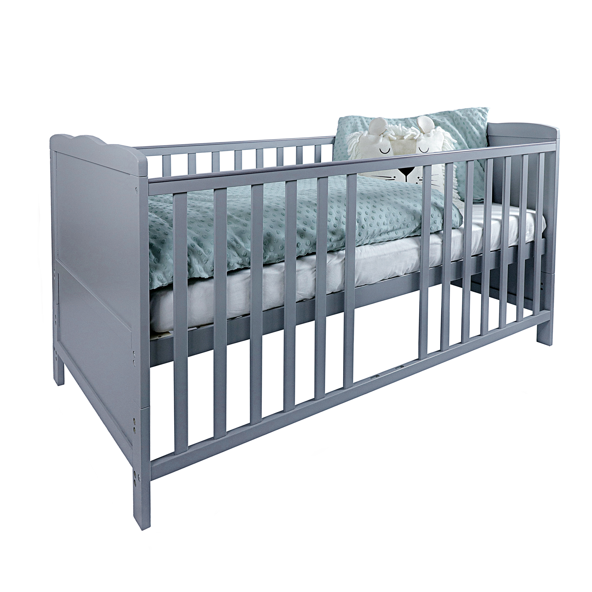 Baby bed Nele, grey, 140x70 cm