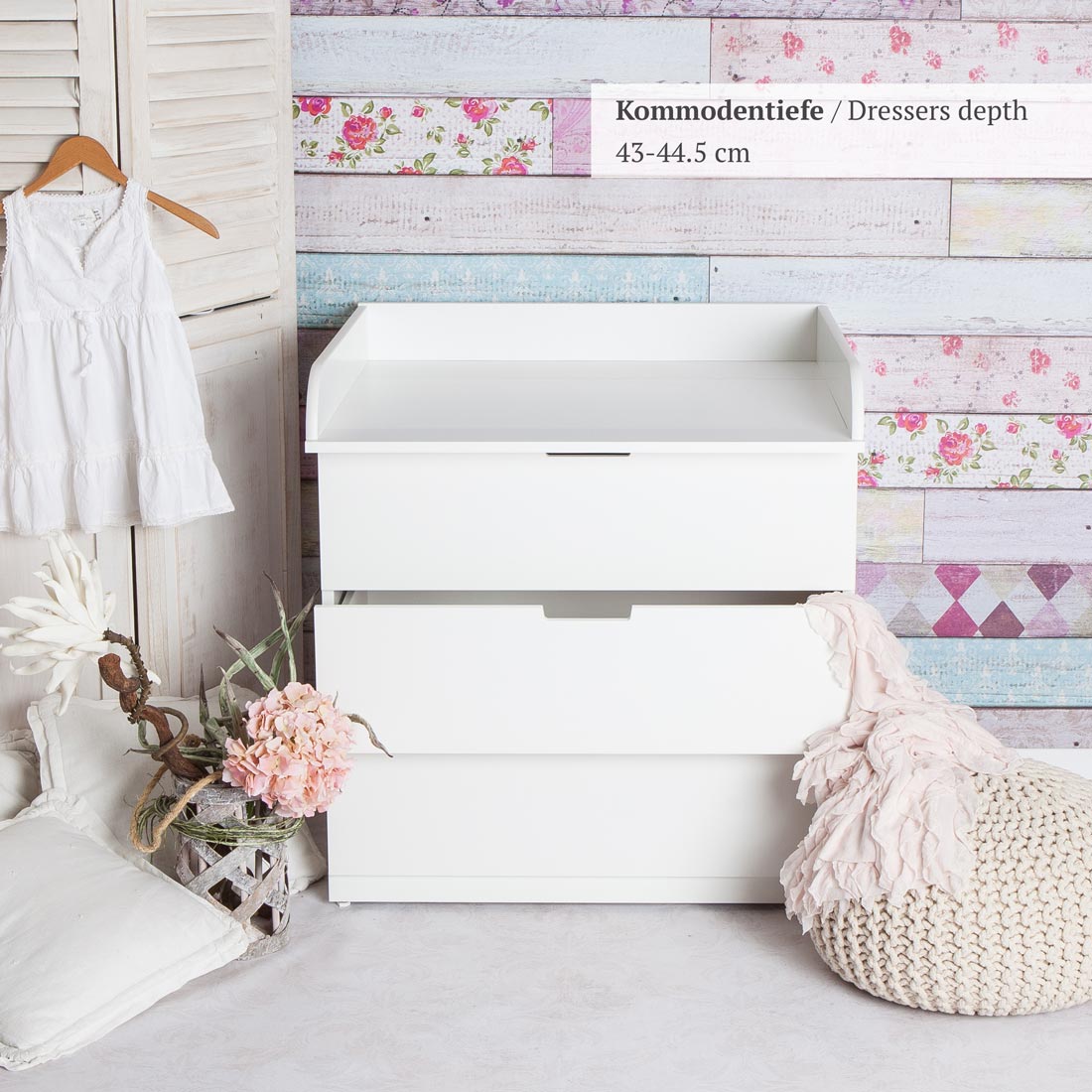 Ausstellungsstück: Wickelaufsatz Ferdinand, weiß, IKEA Nordli