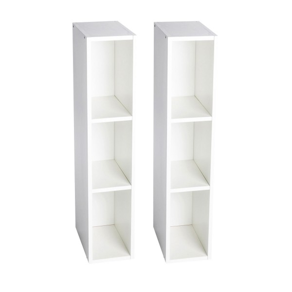 Exhibit: Storage shelf Lasse for Ikea Hemnes, set of two, white, 19x30x93 cm 