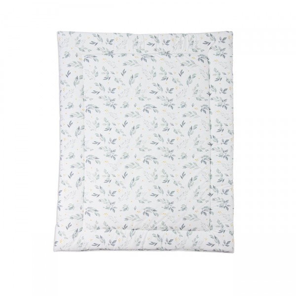 Play mat Flora, white, green 140x100 cm