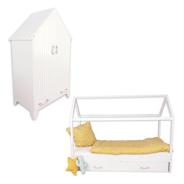 House bed Carlotta with additional bed and wardrobe Carlotta