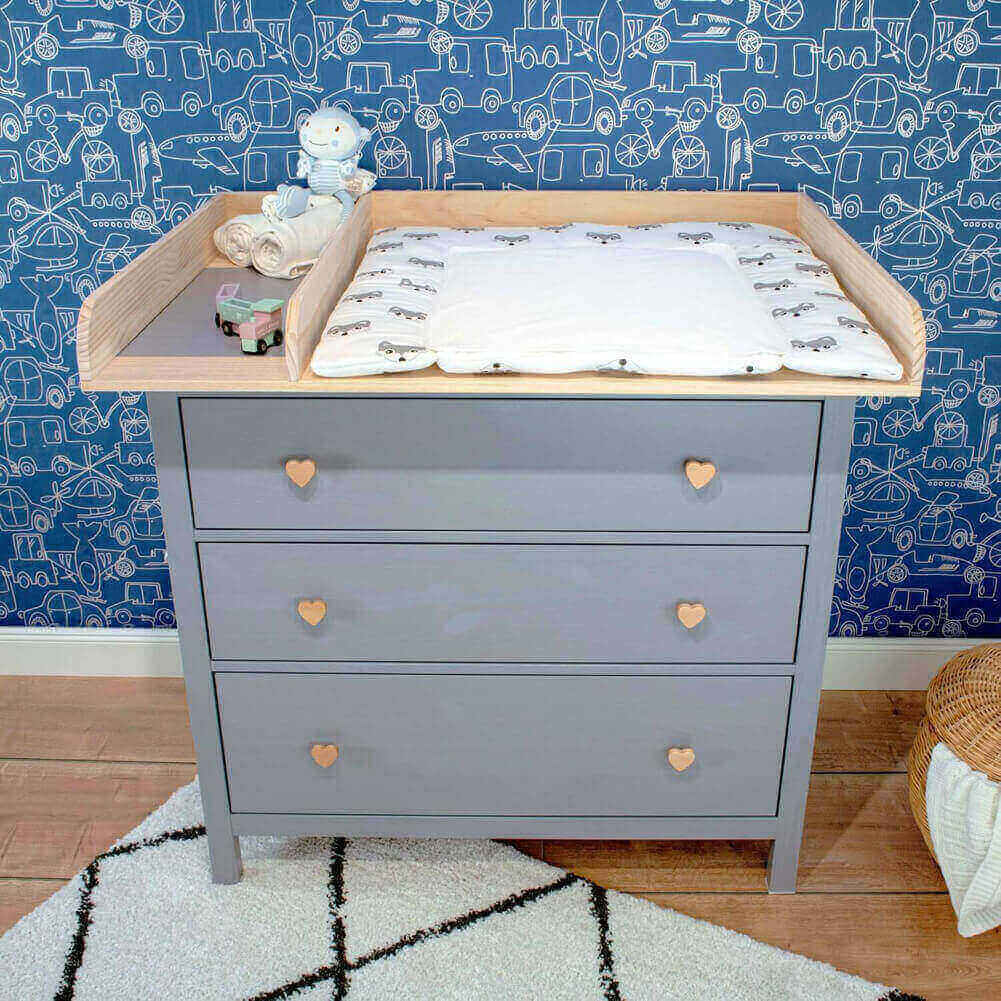 Baby Changing Table Top With Deivider In White Puckdaddy