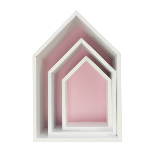 House shelf Elise, Set of 3, pink