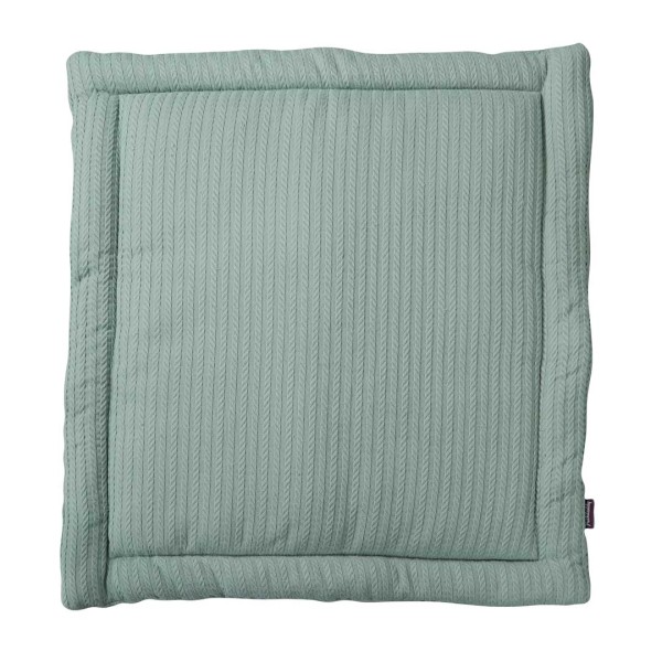 Ilvy changing mat in cable knit pattern, jade green, 65x75 cm