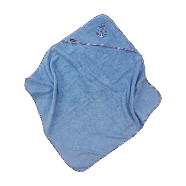 Hooded towel Gunda, light blue, 80x78 cm